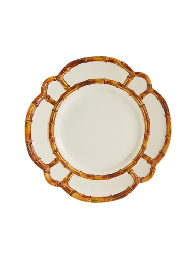 Bamboo Touch Dinner Plate chic decor boho kitchen serveware 