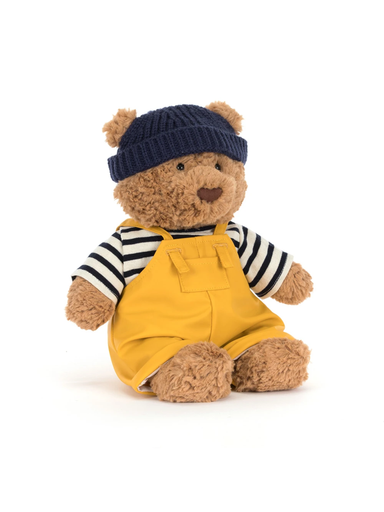 bear plush in a seafarer outfit 