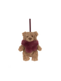 ornament bear with plum scarf on 