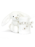 White plush bunny soother by jellycat