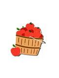 fall Basket of Apples Big Attachment by Happy Everything