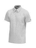 orange and blue stripe polo