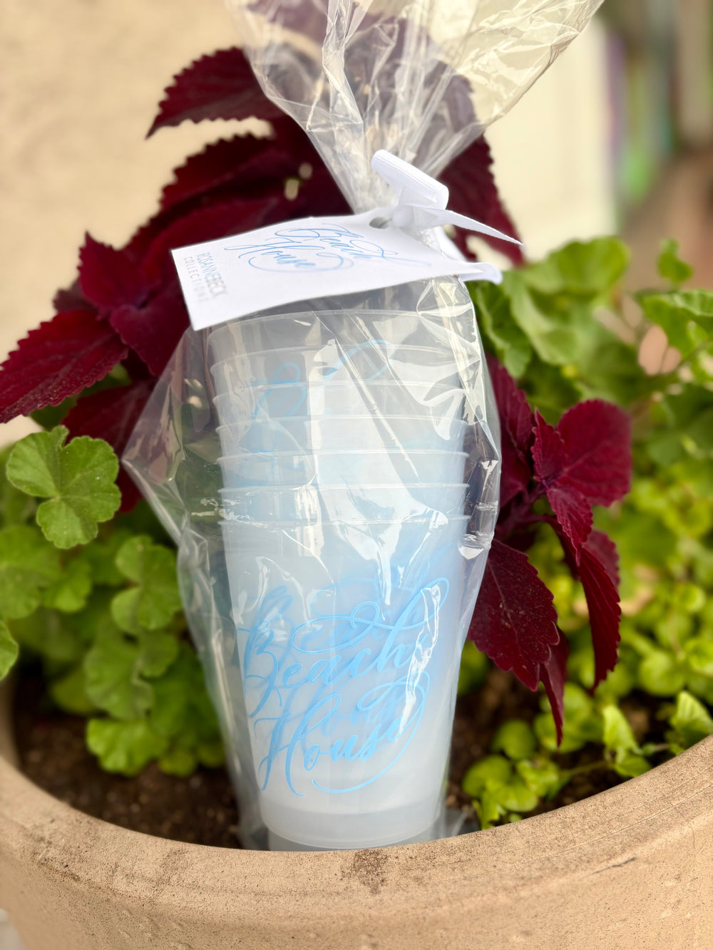 Beach House - Set of 8 Plastic Cups