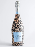 Leopard print bottle wrap compatible with prosecco bottles