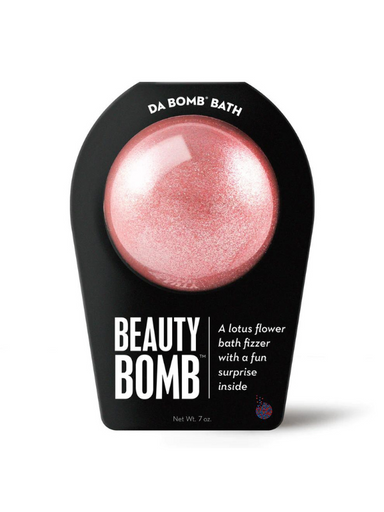 Pink sparkle beauty bomb bath fizzer with surprise inside
