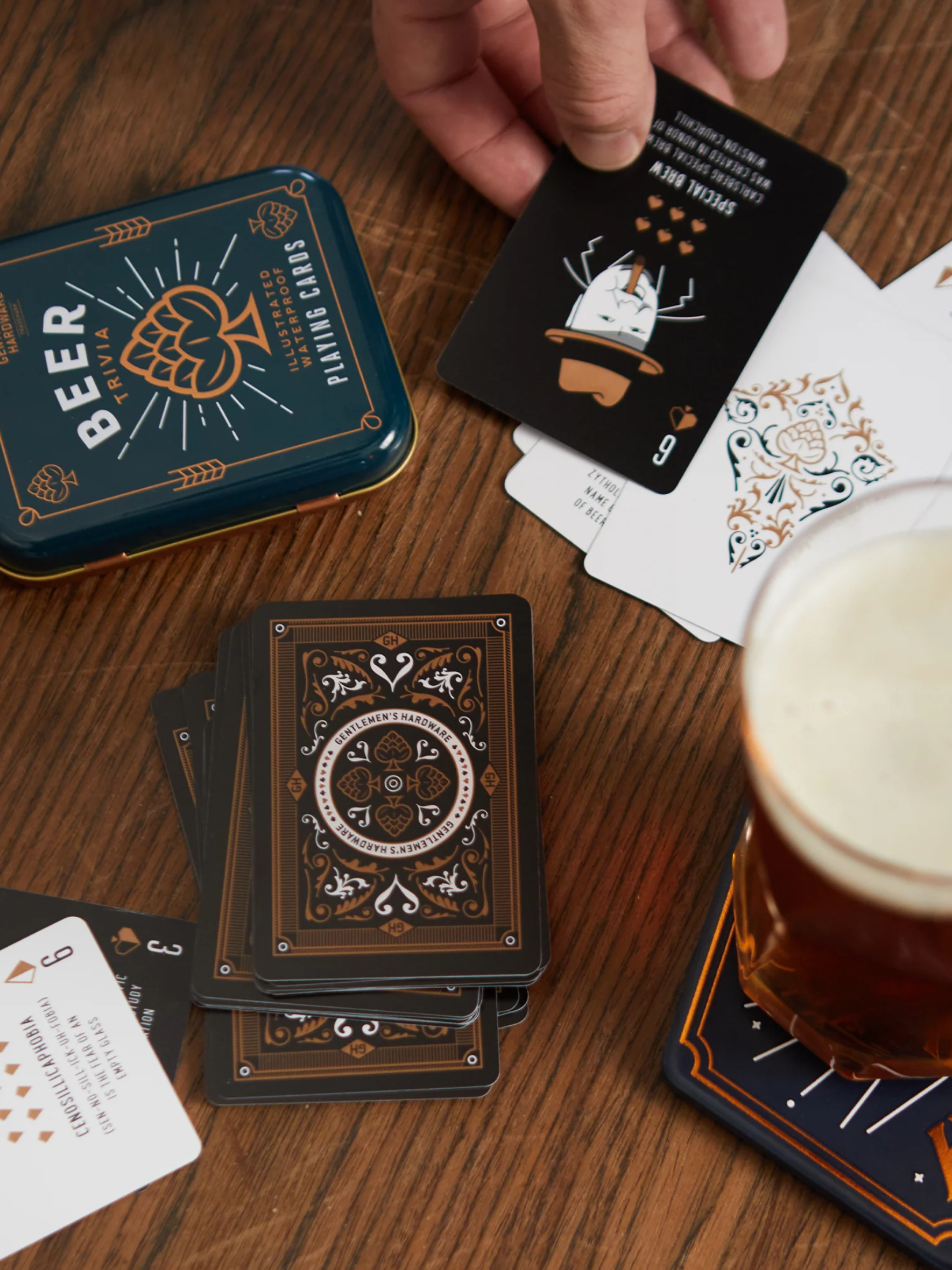 Beer Playing Cards in tin