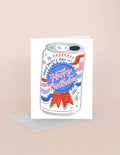 beer can birthday card