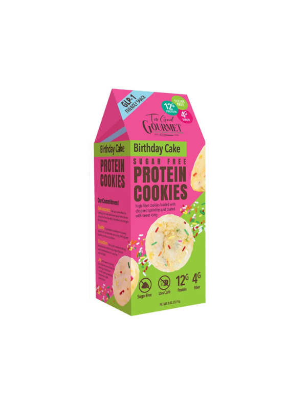 Birthday Cake High Protein, High Fiber Cookies to good gourmet