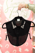 black studded dickey collar for under a sweater 