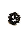 black and white silk oversized scrunchie