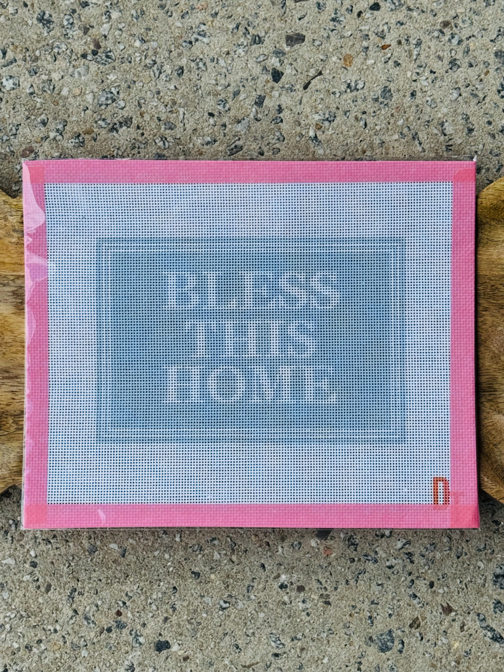 blue Bless This Home Needlepoint Canvas