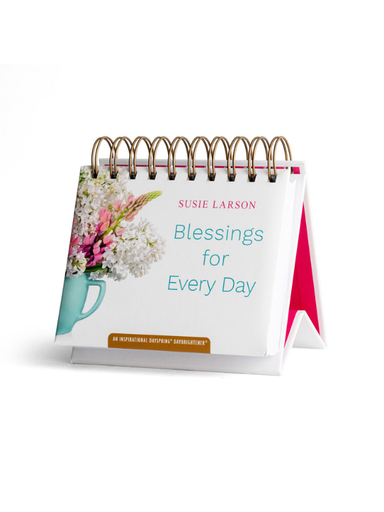 Desk perpetual calendar titled 'Blessings for Every Day' by Susie Larson 