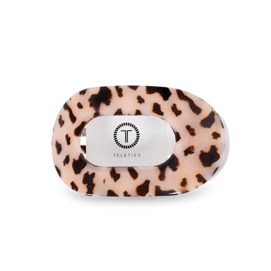 Blonde Tortoise Medium Flat Round Clip teleties