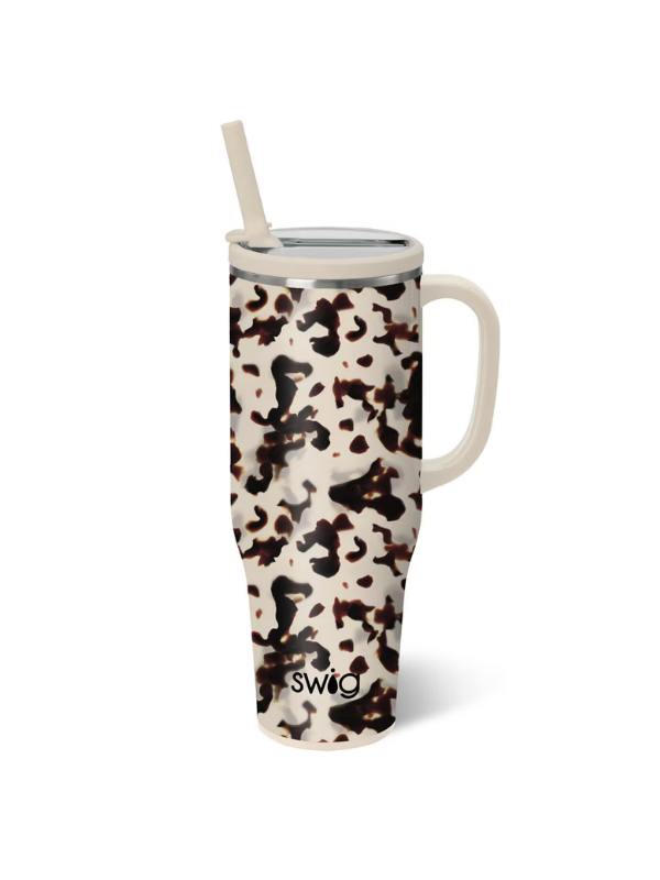 Brown and cream tortoise sip cup 