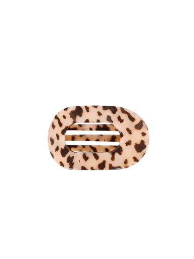 Blonde Tortoise Small Flat Round Clip teleties
