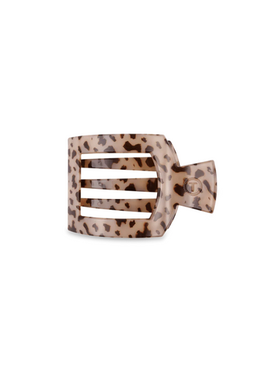 Blonde Tortoise Small Flat Square Clip teleties
