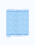 blue trellis pattern table runner