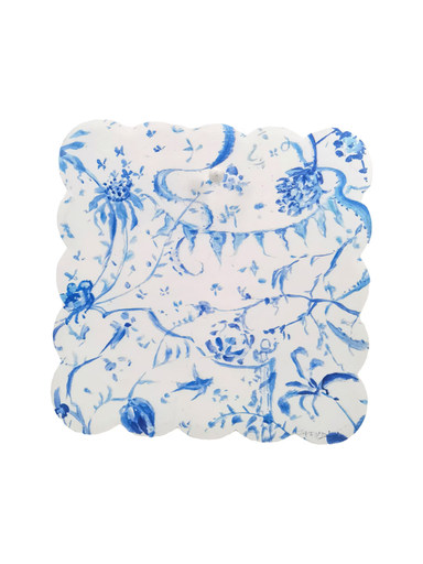 Blue Chinoiserie Scallop Display Board