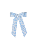 clip bow, blue flowers