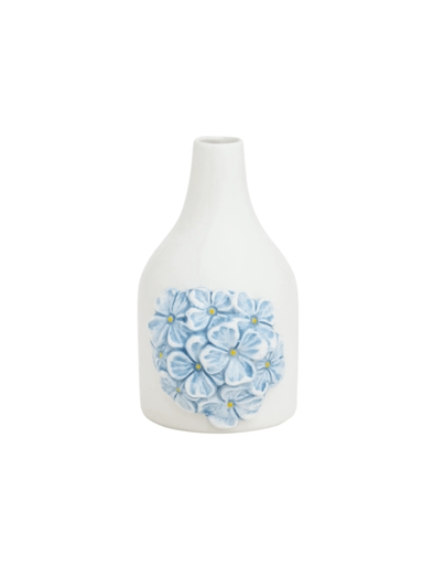 3D Blue Hydrangea Ceramic Bud Vase