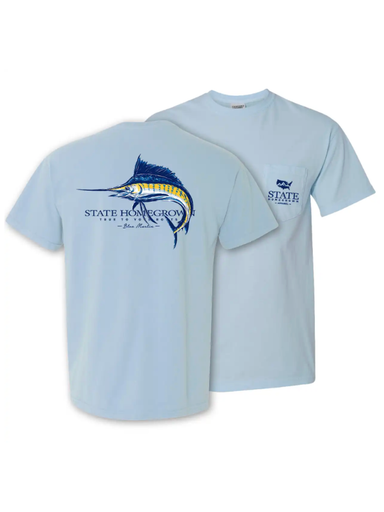 Blue Marlin Pocket Tee by State Homegrown fisherman fish southern georgia t shirt swordfish outdoors