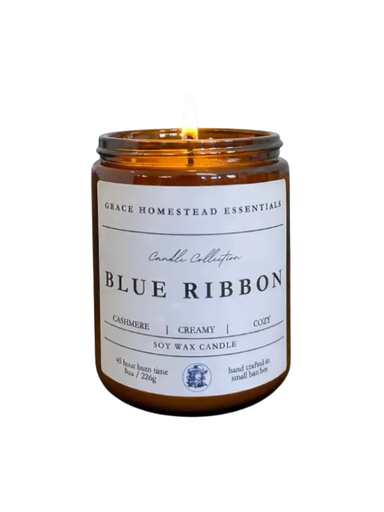 Blue Ribbon Soy Candle- 8oz