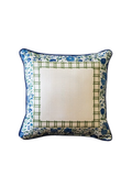 Blue and Green Floral Pillow home decor chic chinoiserie