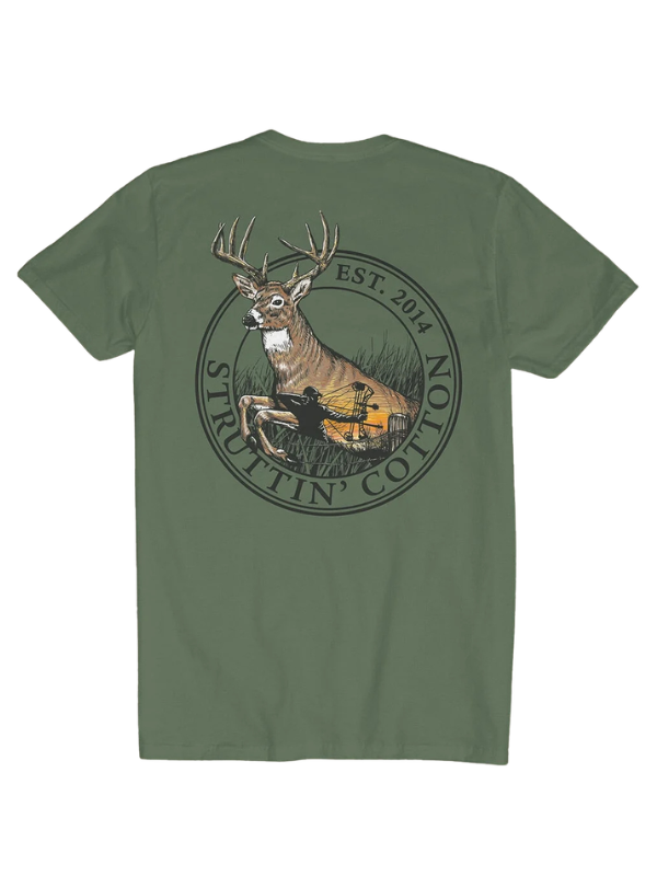 Bow Hunt Scene by Struttin' Cotton in sage