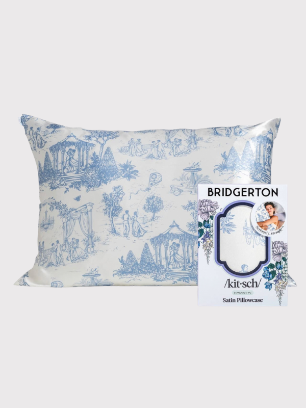 Bridgerton inspired satin pillow case with zipper by Kitsch