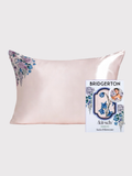 Satin pillow case with floral design by kitsch