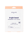 Brightening bright boost overnight gel face masks by my spa life collagen niacinamide set of 3
