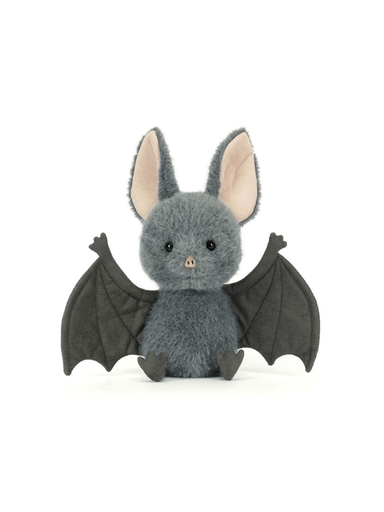 gray plush bat