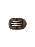 Brown Crocodile Small Flat Round Clip By Teleties