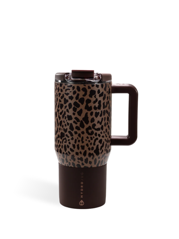 Brown Leopard 20oz Coffee Traveler by Hydrojug