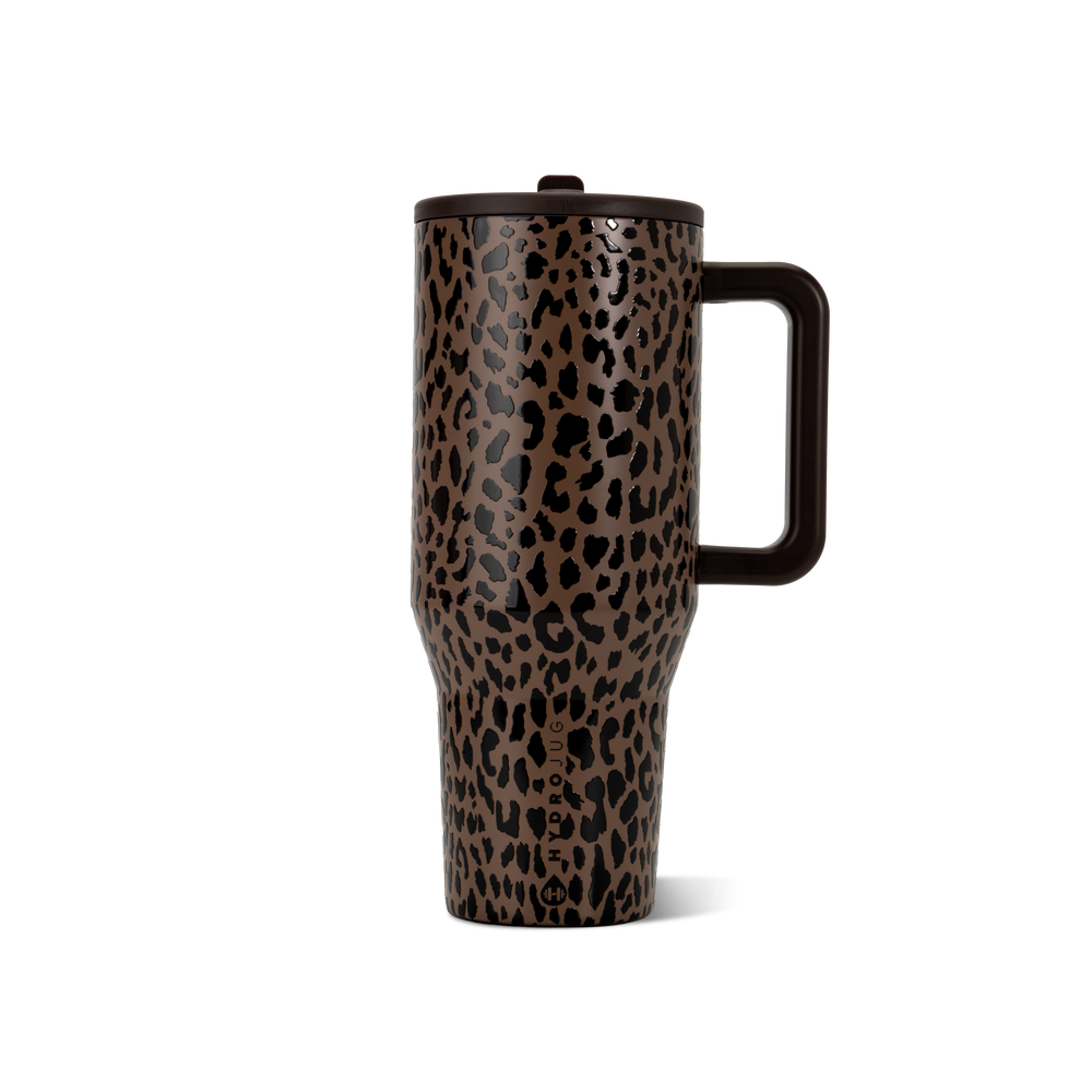 Brown Leopard 40oz Traveler Tumbler by Hydrojug 
