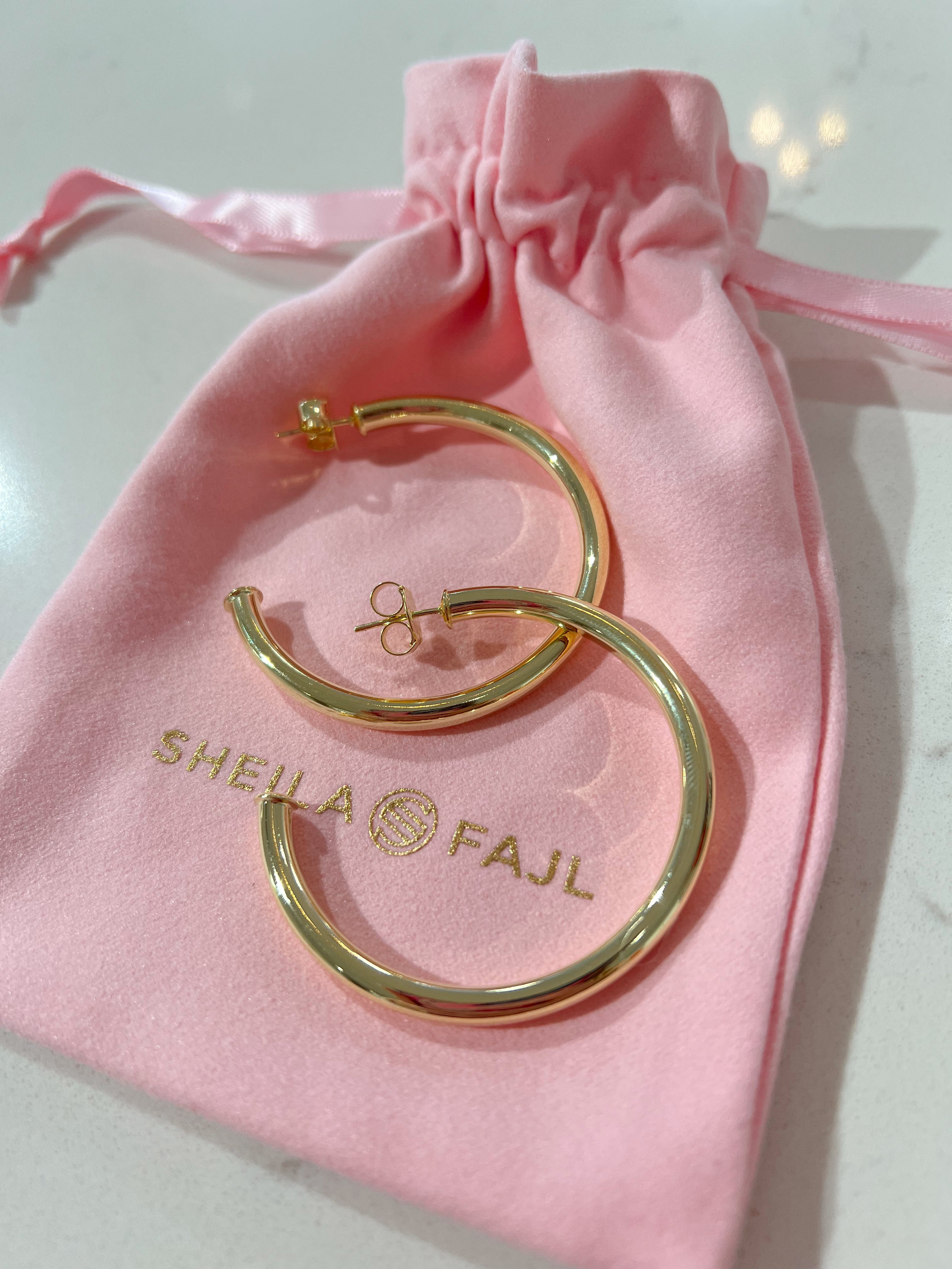 Small Shiny Everybody's Favorite Hoops by Sheila Fajl