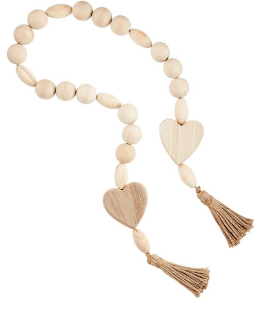 Heart Wood Beads