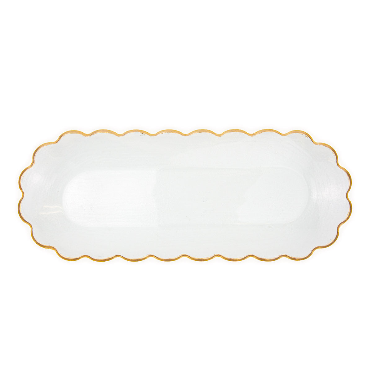 Gold/Clear Chapelle Oval Serving Platter