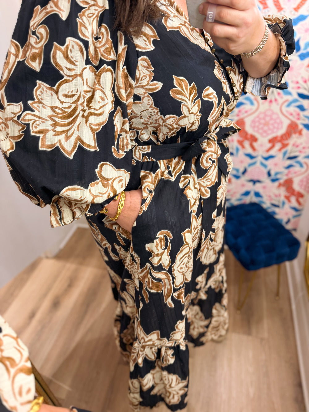 The Krissy Floral Midi Dress (XL-2X)