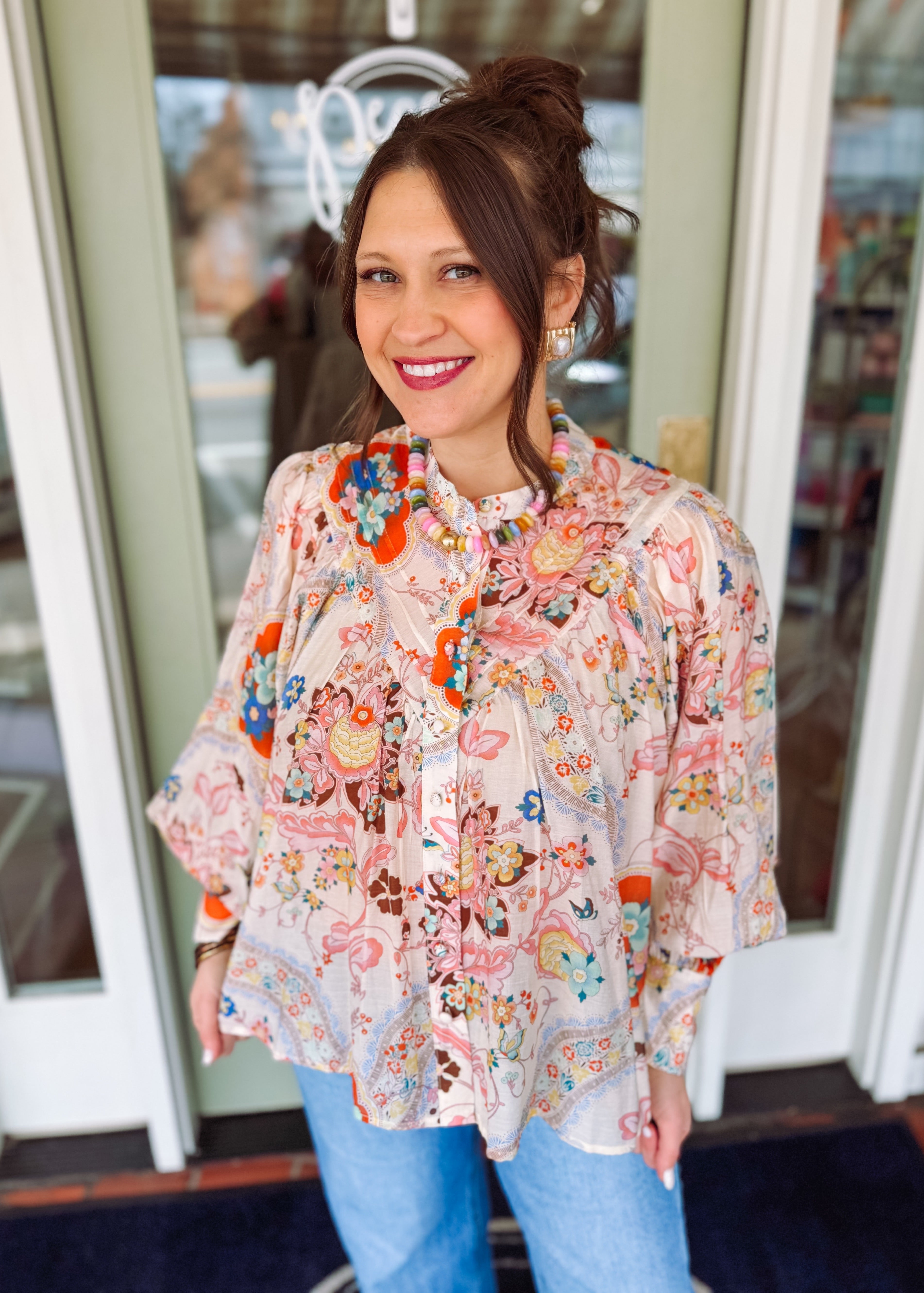 The Kacie Paisley Printed Top