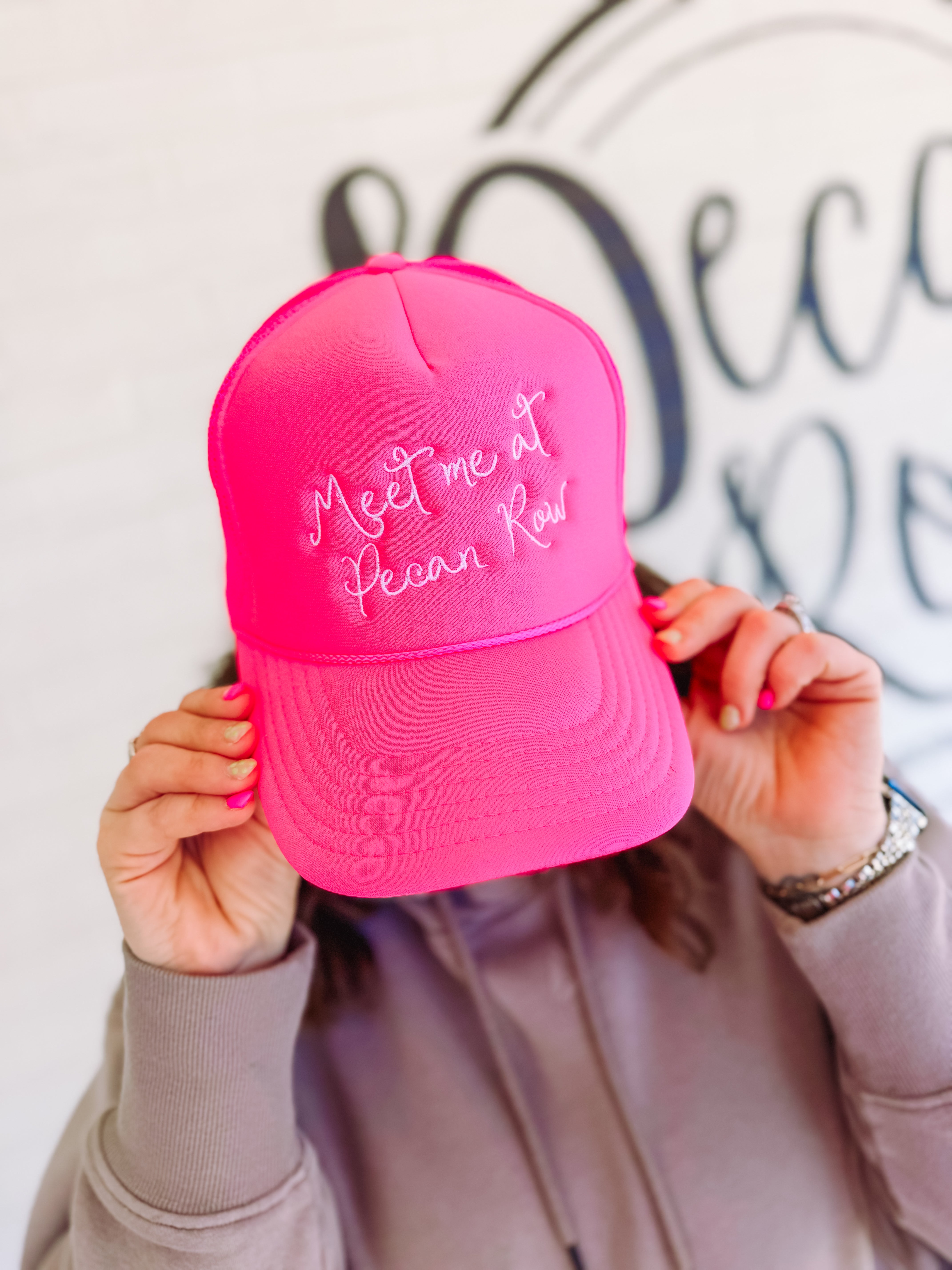 Meet me at Pecan Row Foam Trucker Hat