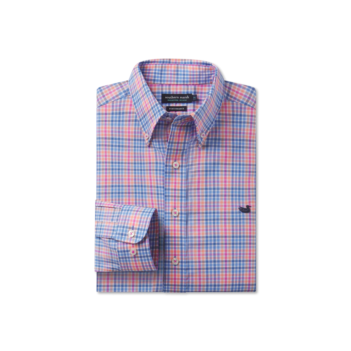 Blount Performance Dress Shirt in Blue & Navy by Southern Marsh