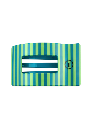 green and blue stripped rectangle flat clip 
