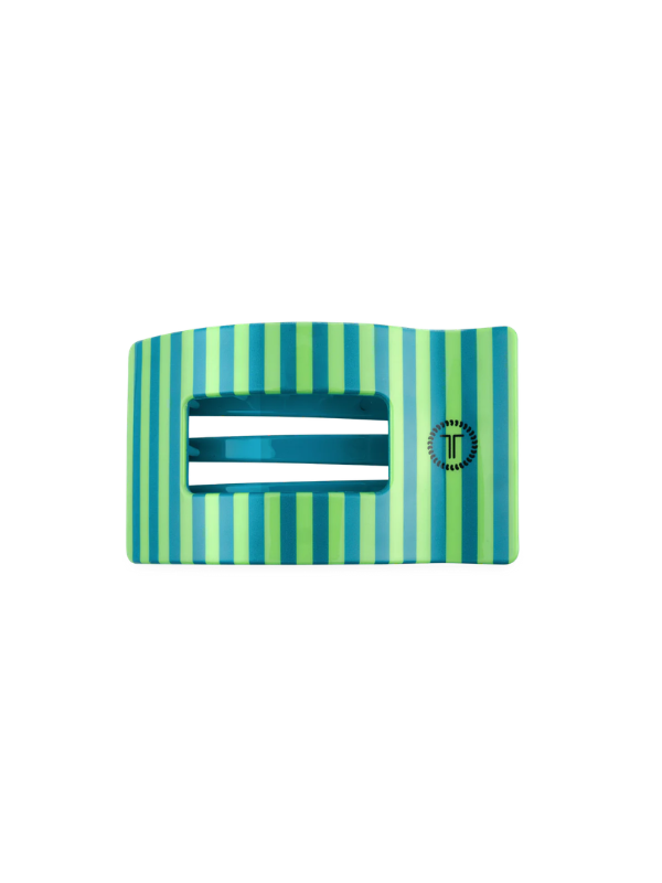 green and blue Small Flat Rectangle Hair Clip