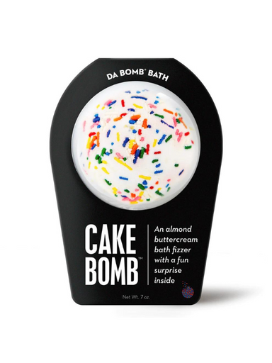Cake bomb bath bomb fizzer with surprise inside