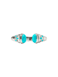 Silver cufflinks with turquoise stones 