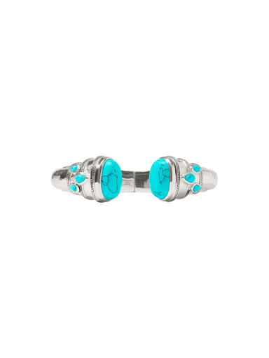 Silver cufflinks with turquoise stones 