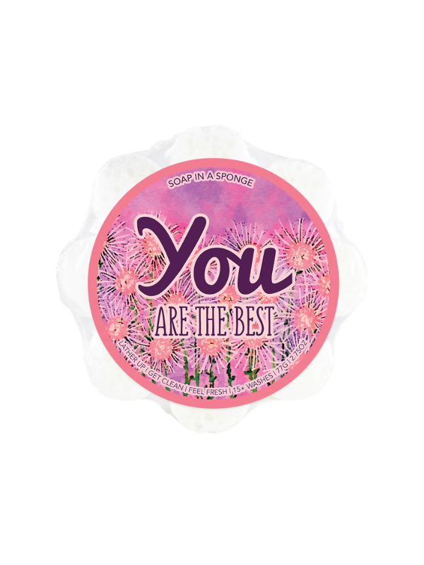 Caren You are the Best Shower Flower soap gift sponge