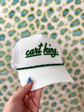 Cart King White Rope Trucker Hat golf themed men cap