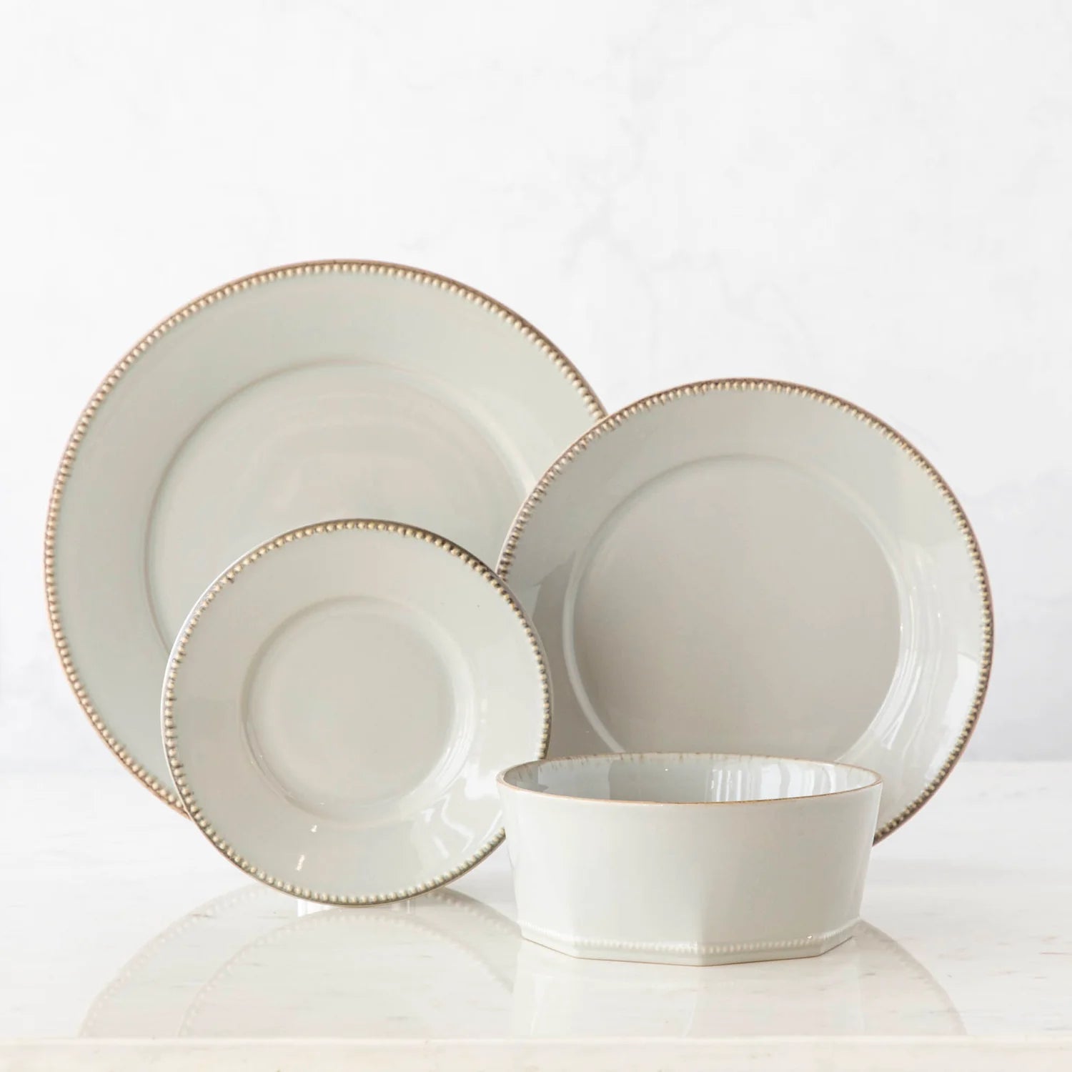 Rylie & Ryan Wedding Registry - Luzia Ash Grey Round Bread Plate